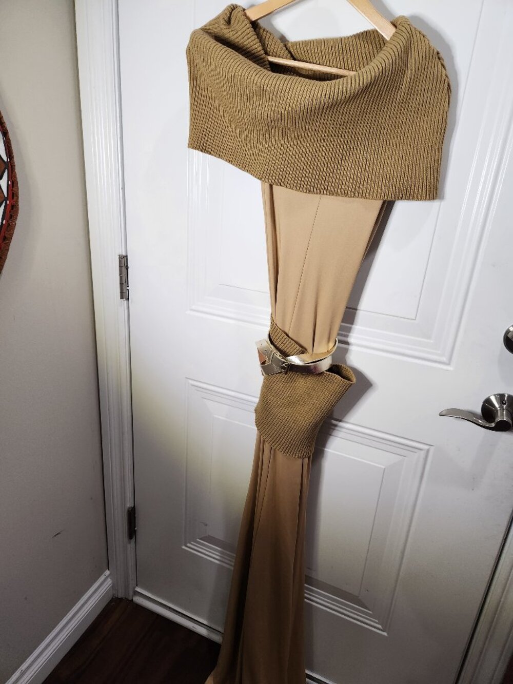 ✨ NEW Clocolor Camel Fold-Over Sweater Maxi Dress | Quiet Luxury | Belt Included